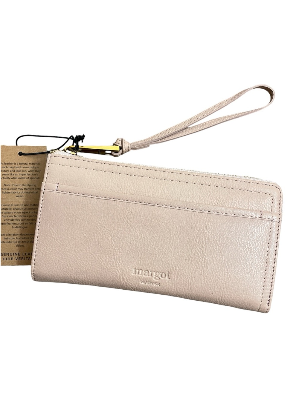 Margot Dusty Pink Patty Leather Envelope Clutch Wallet